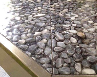 Mosaik und Kieselsteine